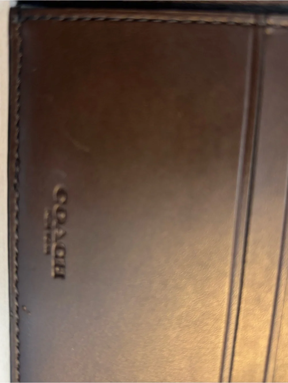 Coach Dark Brown Signature Bifold Wallet